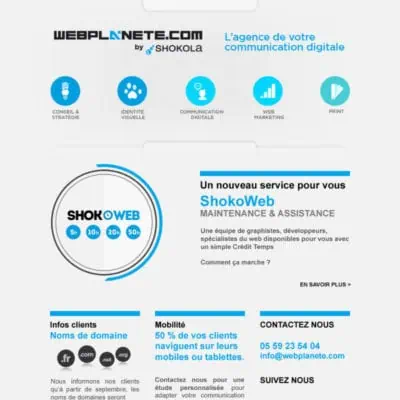 webplanete newsletter emailing