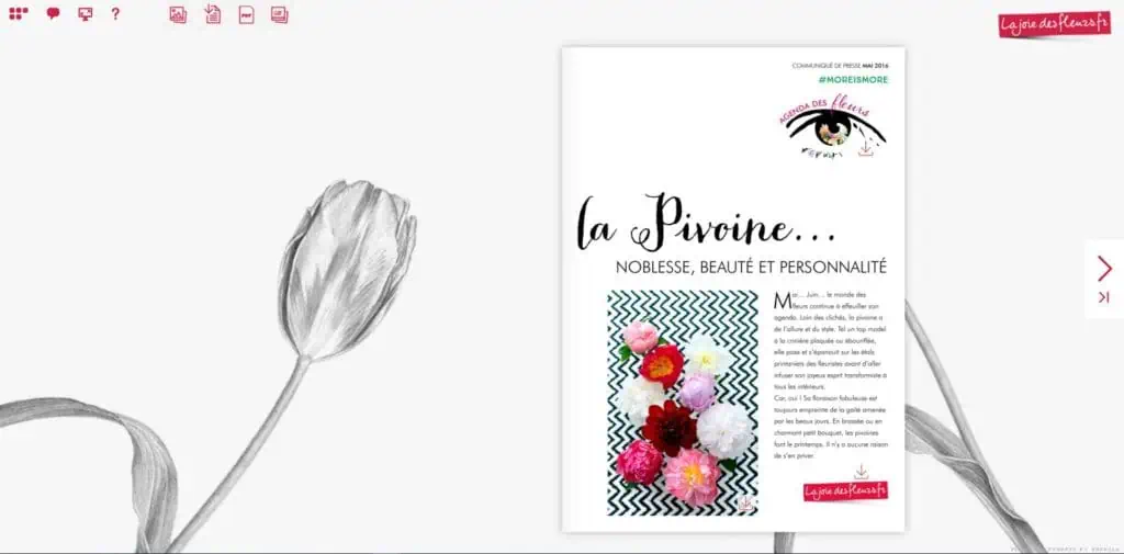 Flipbook Agenda des fleurs la pivoine mai 2016