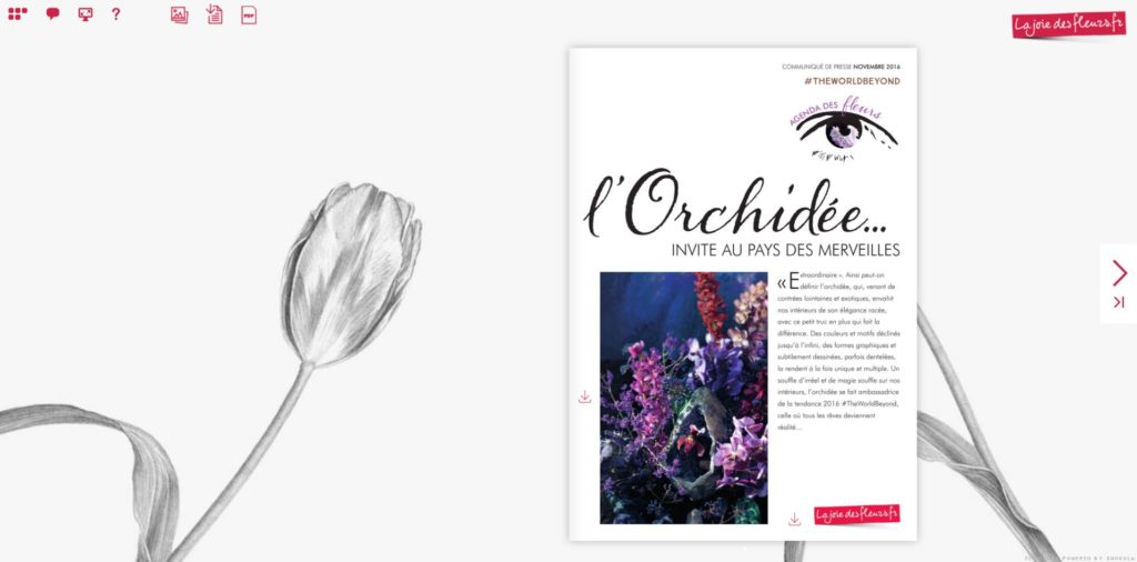 Flipbook Agenda des fleurs orchidée novembre 2016