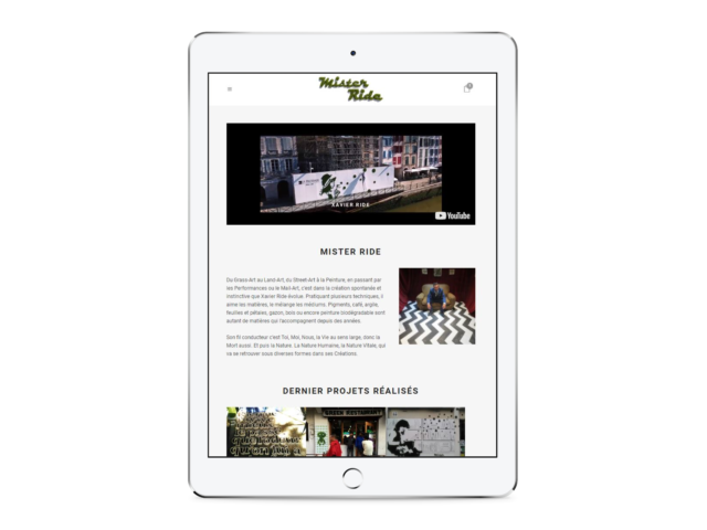 Accompagnement digital de l&rsquo;artiste Mister Ride
