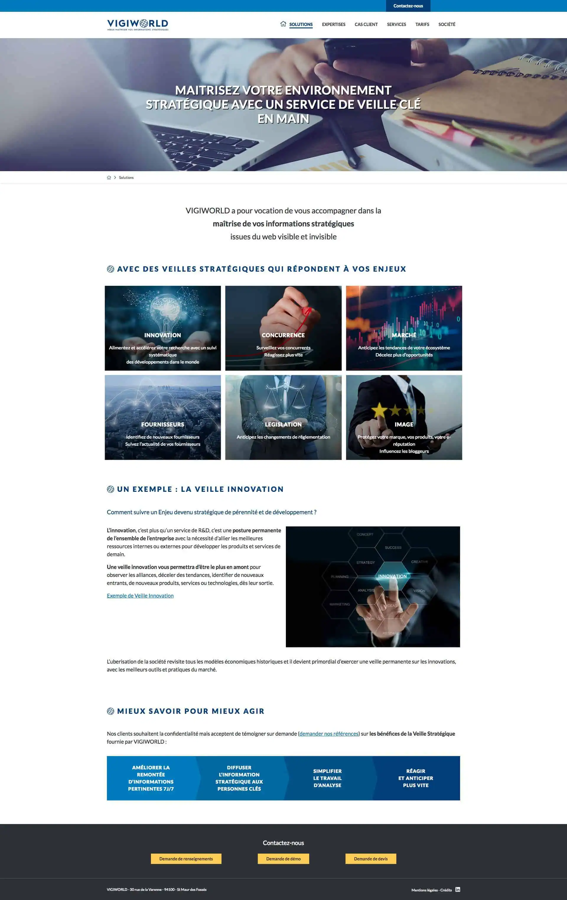 Vigiworld accueil réalisations