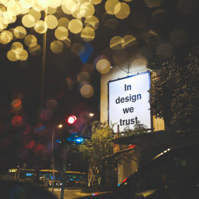 billboard rue typographie design