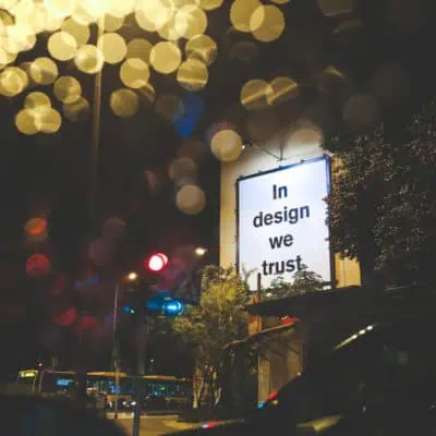 billboard rue typographie design