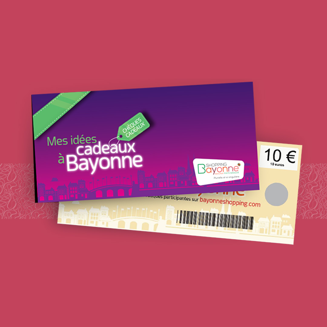 bayonne shopping chèque cadeau