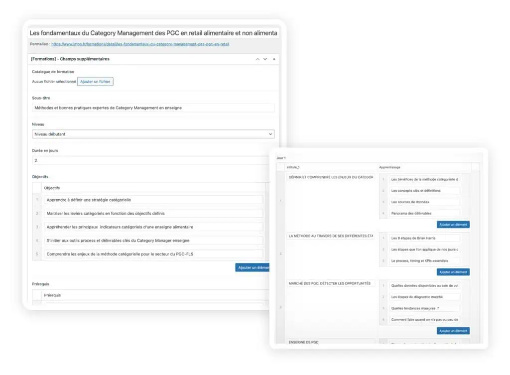 Nouveau catalogue IMPP