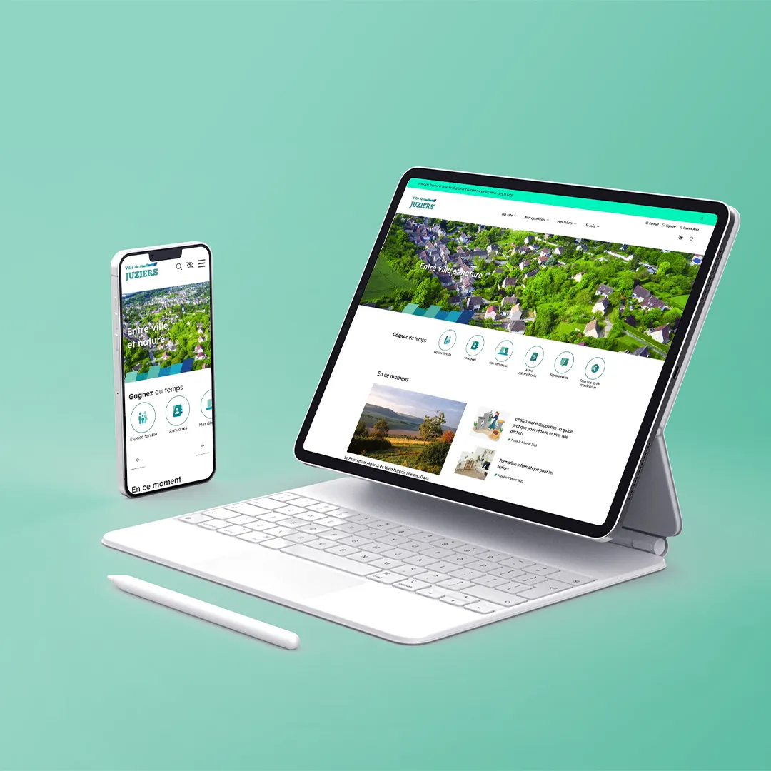 Page d'accueil site de la ville de Juziers